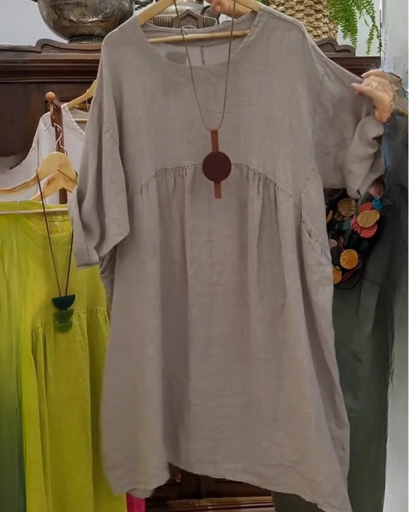 MANDIRA – Cotton and Linen Dress
