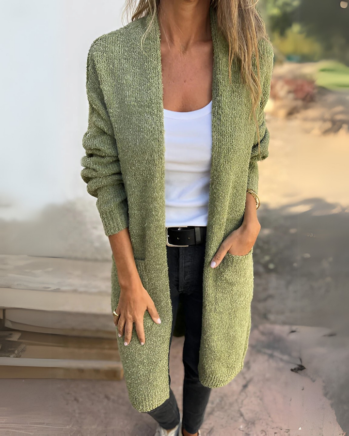 BELIA - CARDIGAN DÉCONTRACTÉ EN MAILLE AVEC POCHES