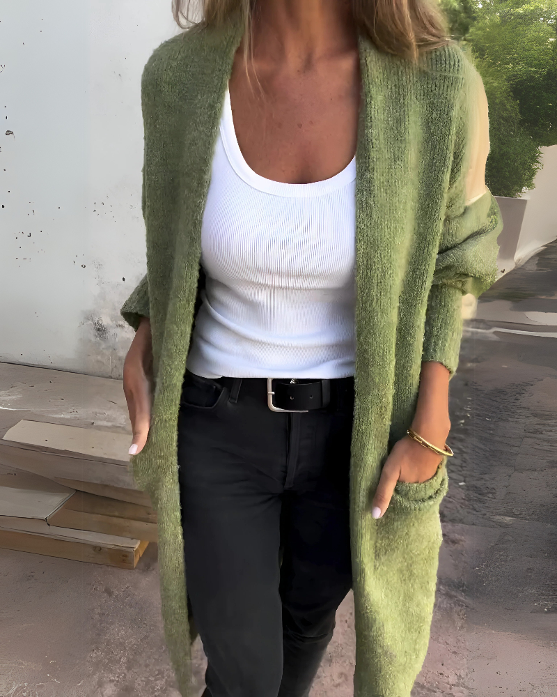 BELIA - CARDIGAN DÉCONTRACTÉ EN MAILLE AVEC POCHES