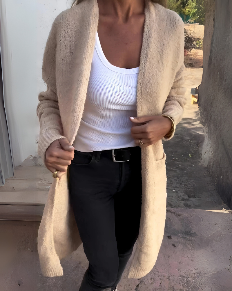 BELIA - CARDIGAN DÉCONTRACTÉ EN MAILLE AVEC POCHES