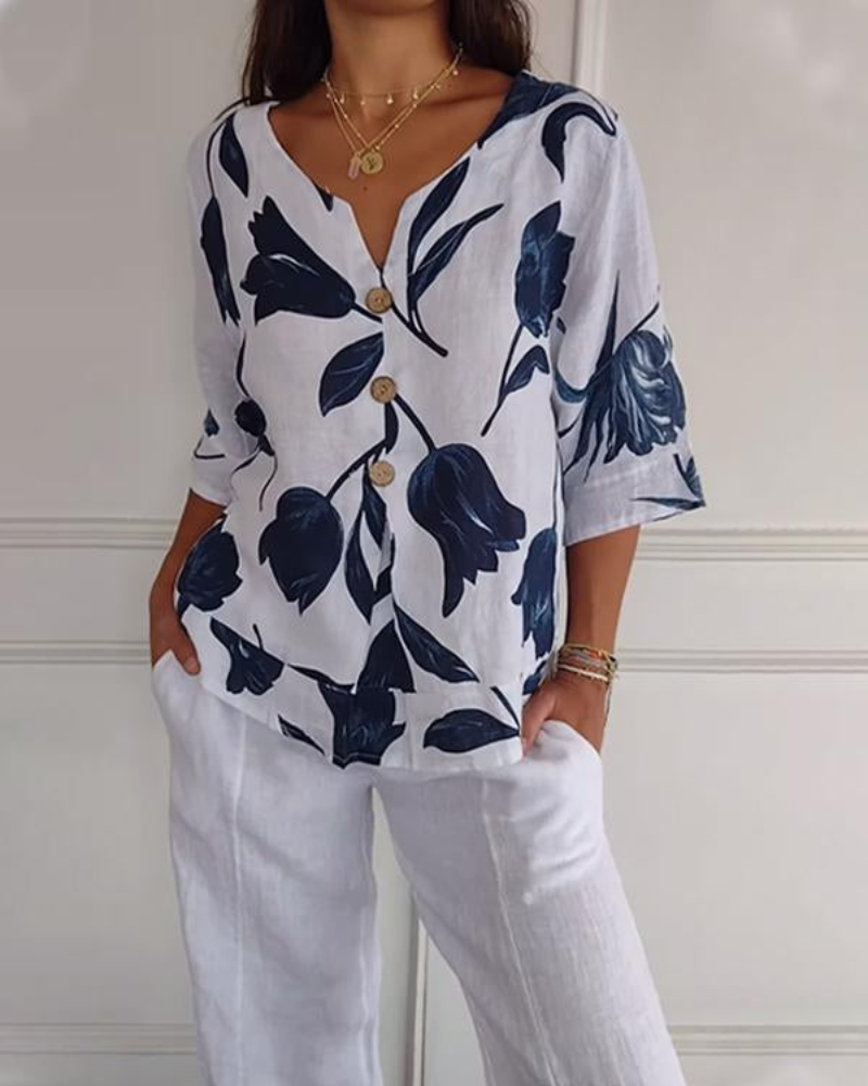 ELISA - Chemise Décontractée en Coton