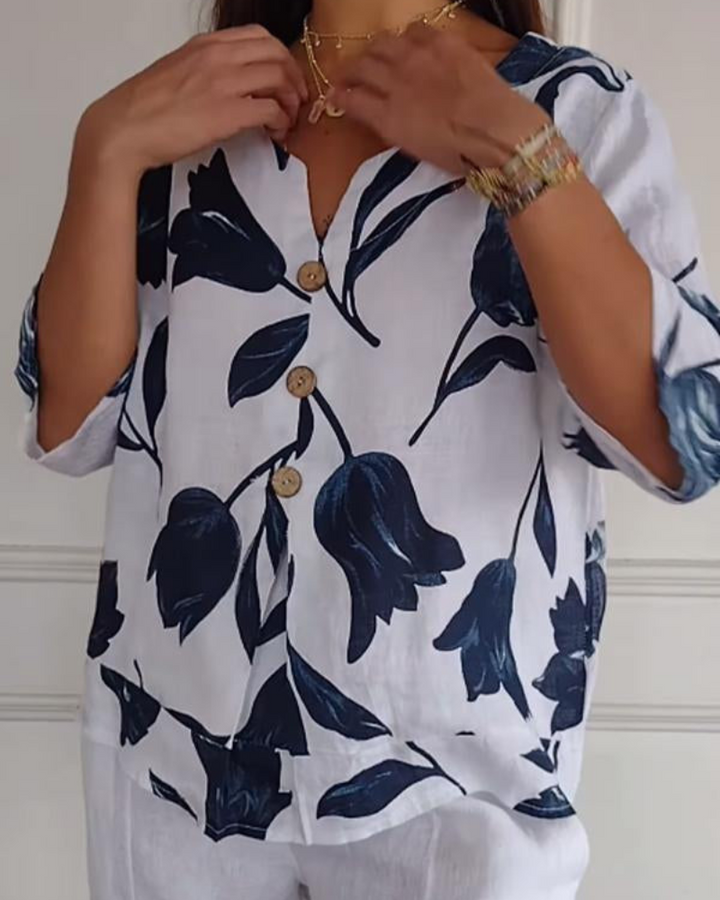 ELISA - Chemise Décontractée en Coton