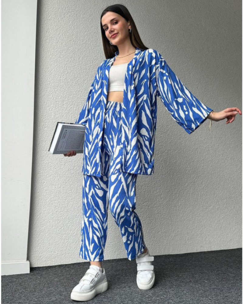 DENIA - CHEMISE IMPRIMÉE OVERSIZE AVEC PANTALON