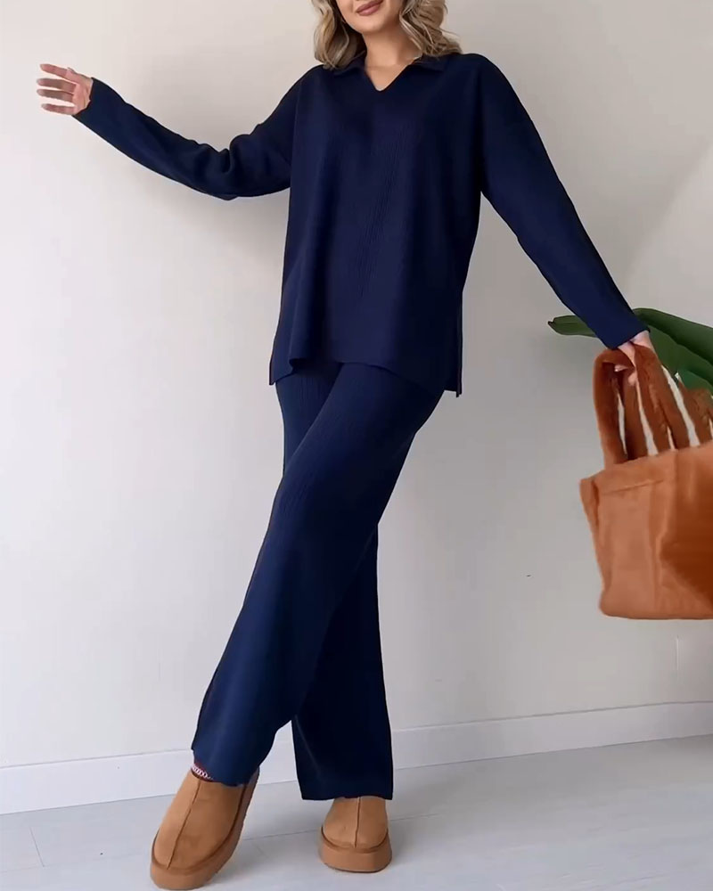 CORIA - Ensemble deux pièces décontracté en tricot