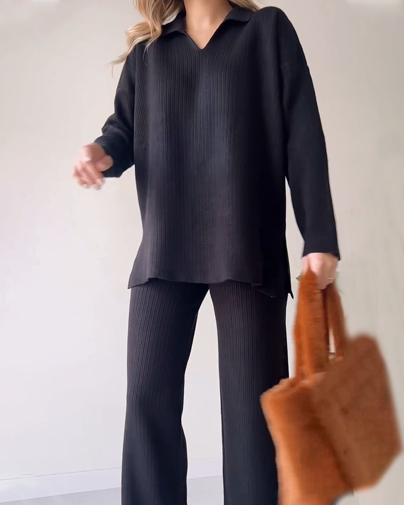 CORIA - Ensemble deux pièces décontracté en tricot