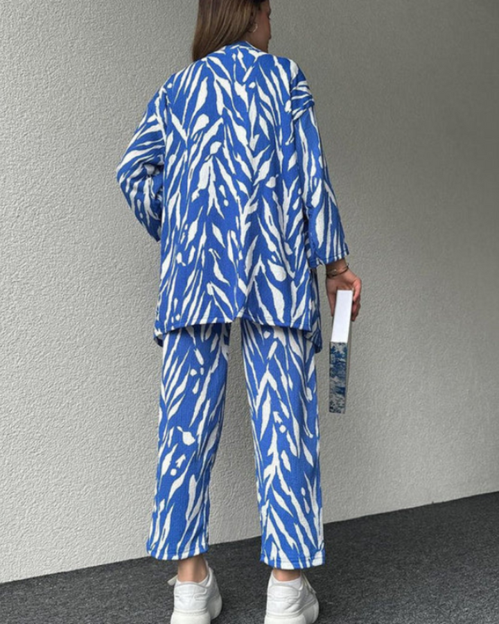 DENIA - CHEMISE IMPRIMÉE OVERSIZE AVEC PANTALON