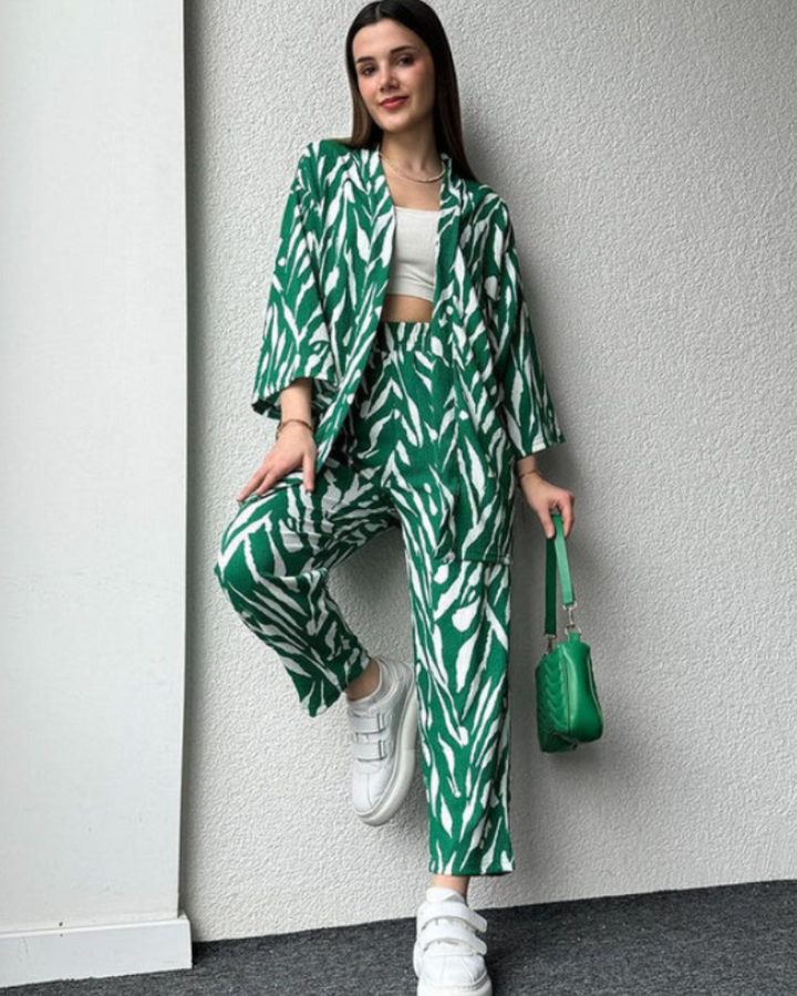 DENIA - CHEMISE IMPRIMÉE OVERSIZE AVEC PANTALON